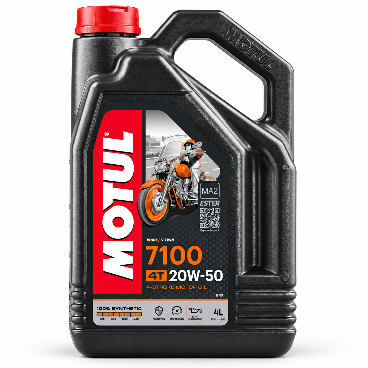 Motul 7100 Full Synthetic 4-Stroke Motor Oil 20W-50 4 Liter