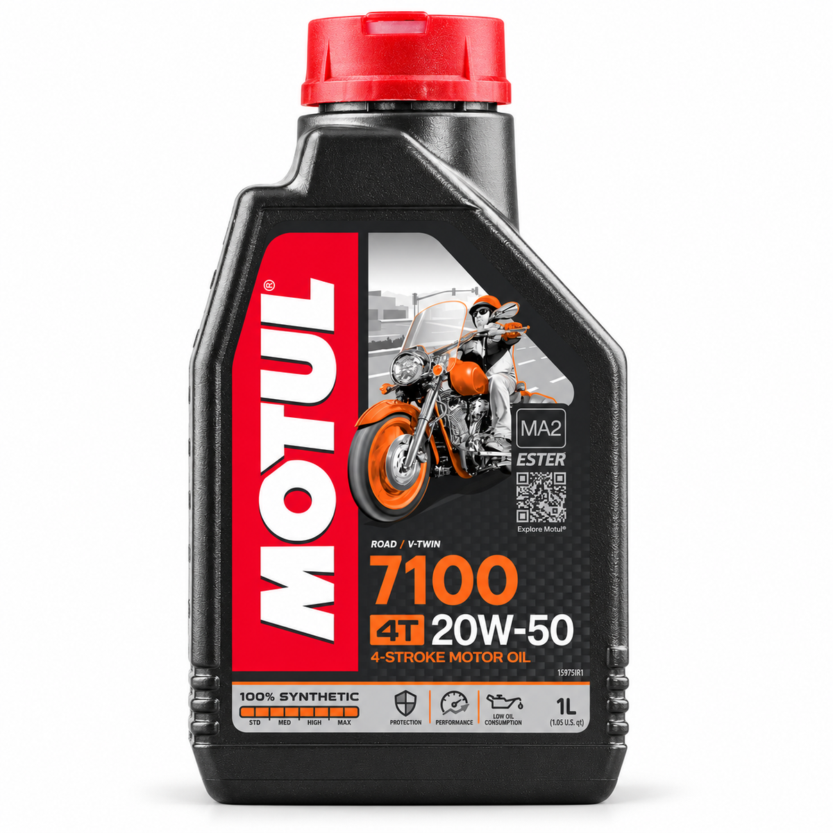 Motul 7100 Full Synthetic 4-Stroke Motor Oil 20W-50 1 Liter
