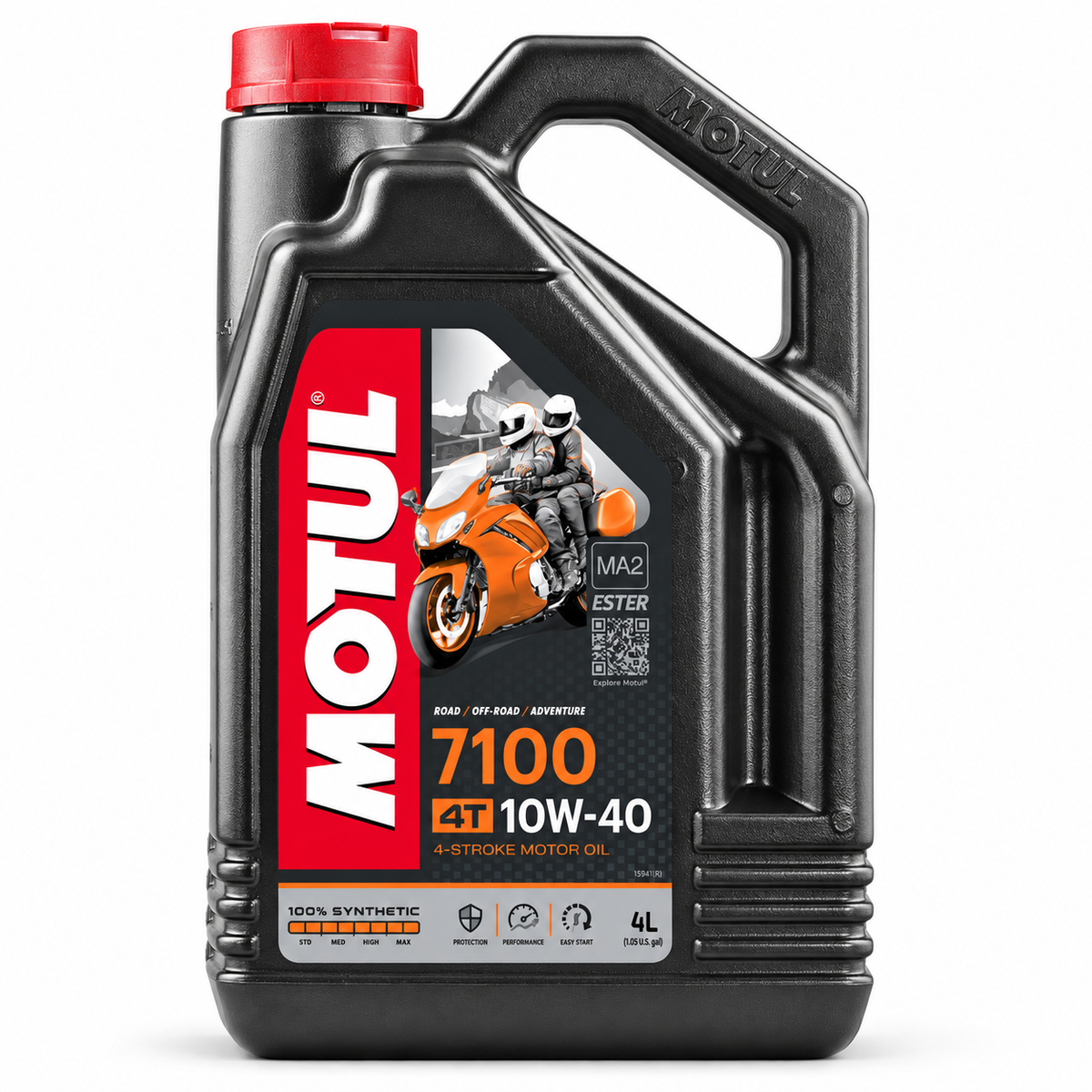 Motul 7100 Full Synthetic 4-Stroke Motor Oil 10W-40 4 Liter