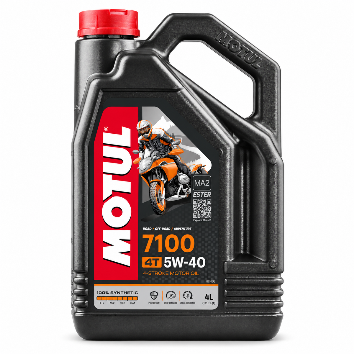 Motul 7100 Full Synthetic 4-Stroke Motor Oil 5W-40 4 Liter