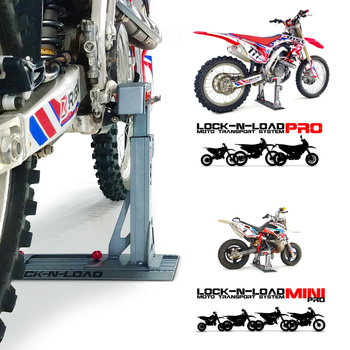 Lock-N-Load Pro Mini - Strapless Moto Transport System