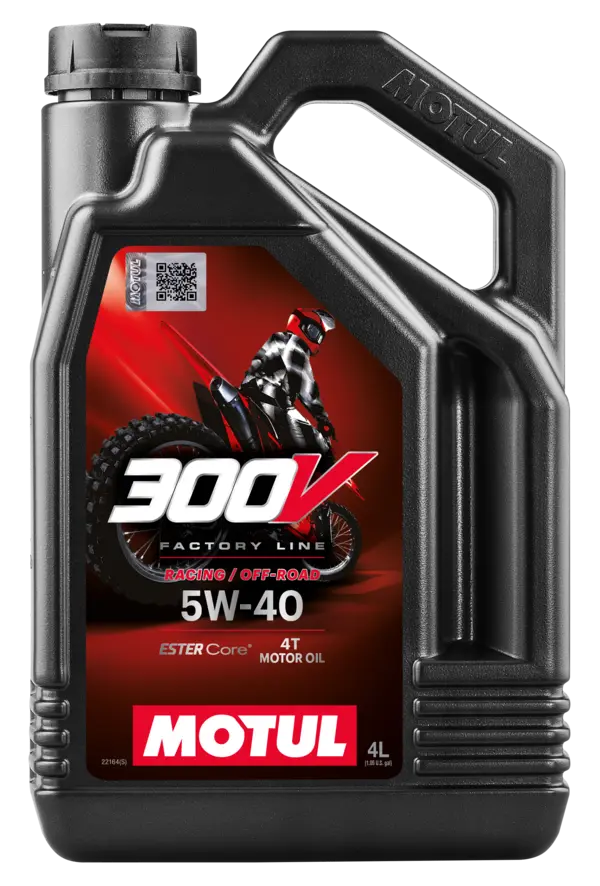 Motul 300V 4T Factory Line Full Synthetic Motor Oil 5W-40 4 Liter