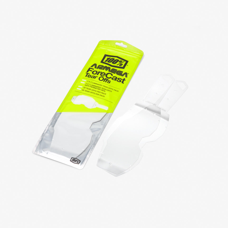 100% Accuri 2/Racecraft 2/Strata 2 Goggle Tear-Offs 14 Pack Laminated Clear