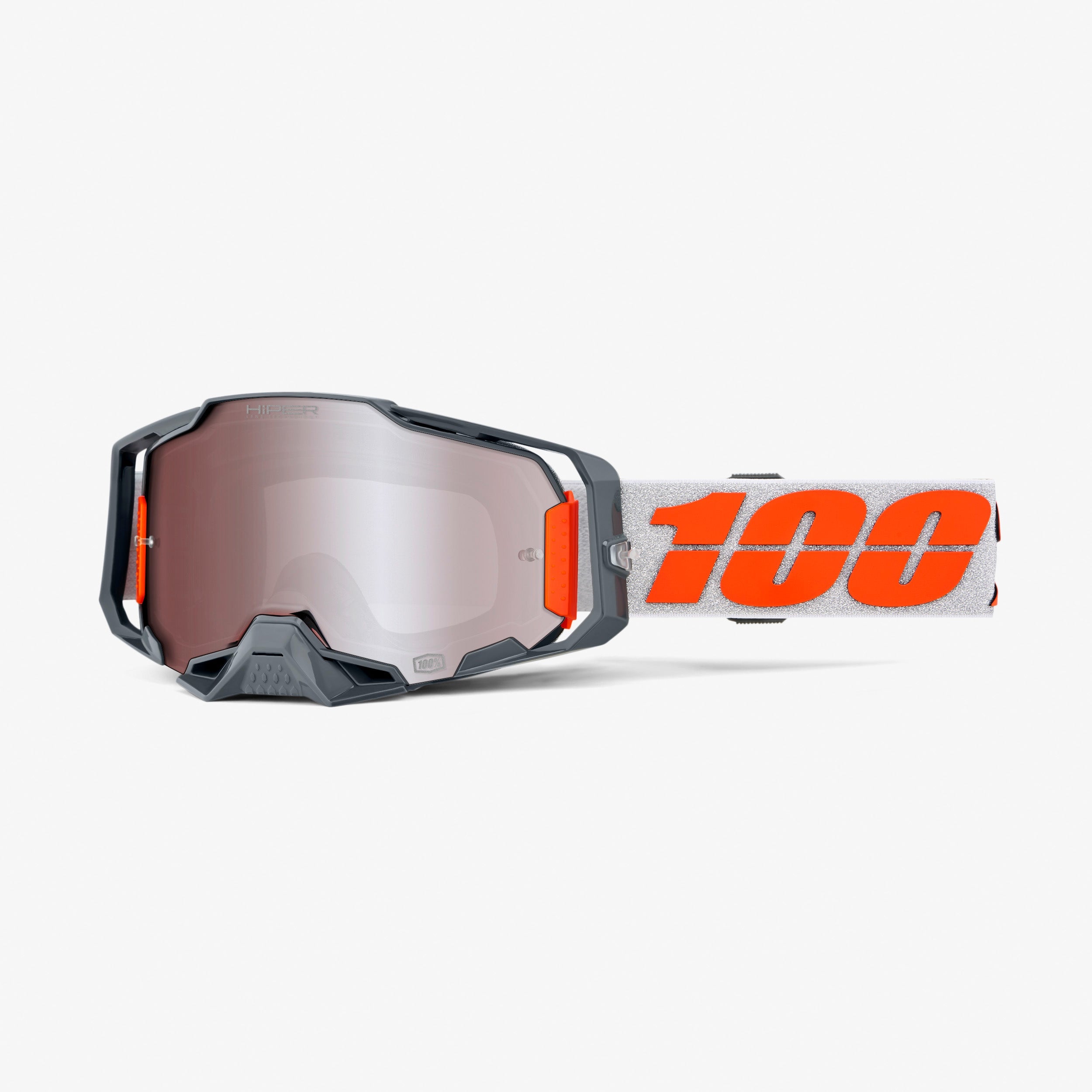 100% Armega Goggle Black Frame/Silver Mirror Lens