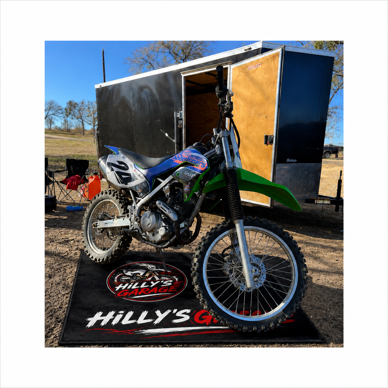 Custom Motocross Dirt Bike Pit Mat