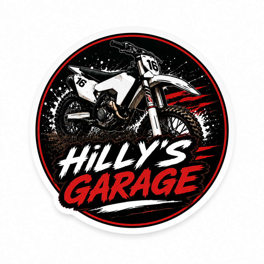 Hilly's Garage Decal Pack - 10 Premium Vinyl Stickers