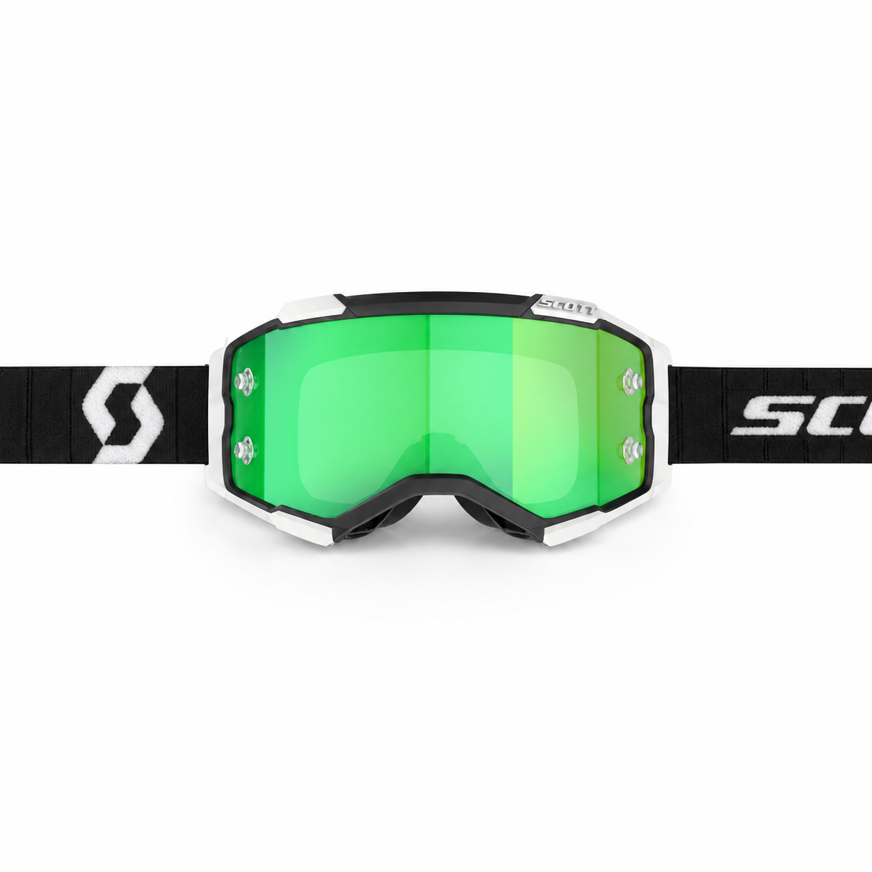 Scott Fury Goggle Black/White Green Chrome