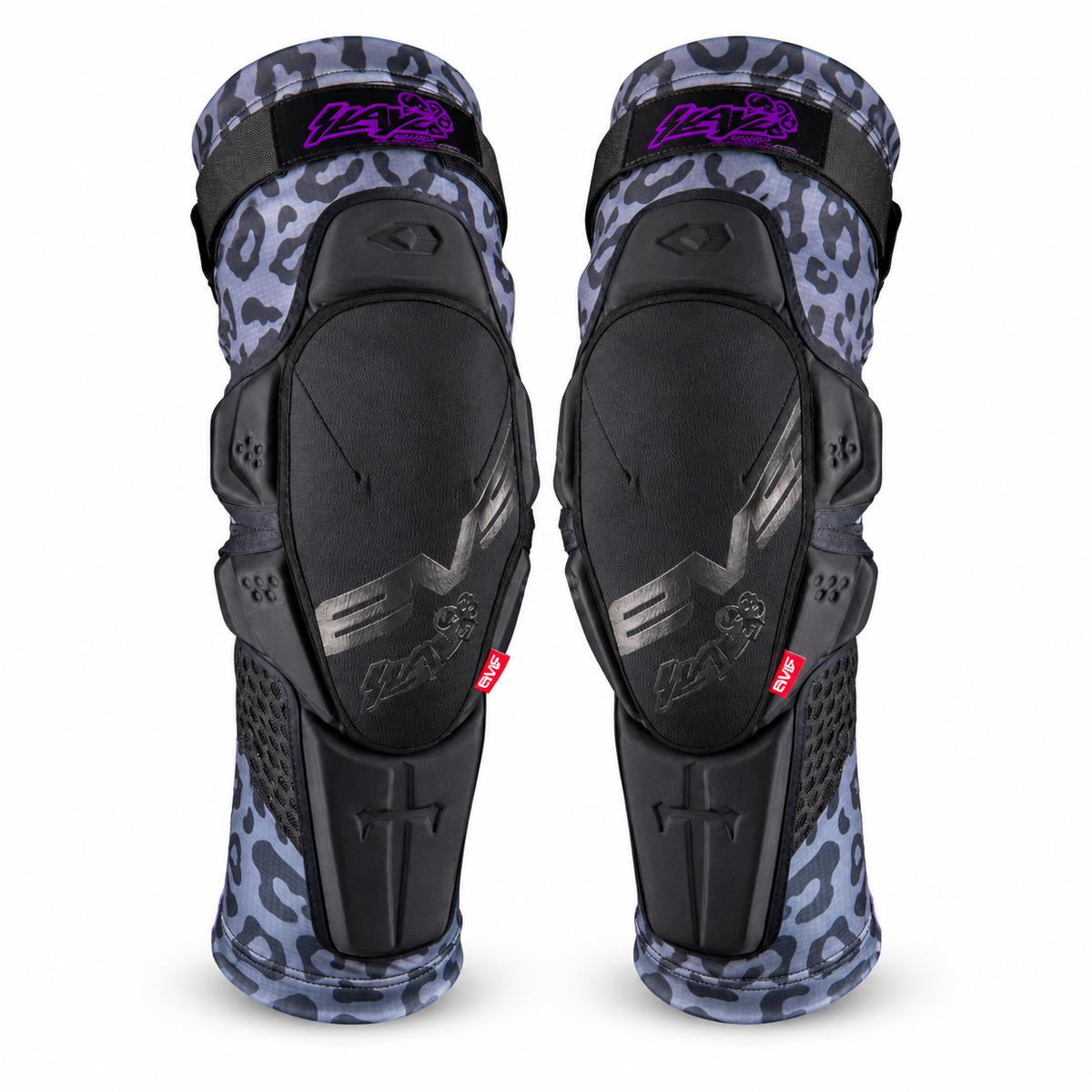 EVS Slayco96 Knee Guard Pair Ghost/Leopard