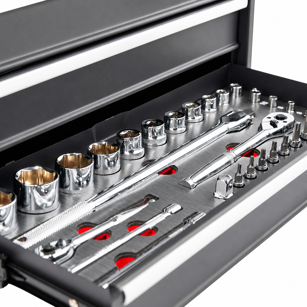BikeMaster 3 Drawer Toolbox with 129 Piece Tool Set