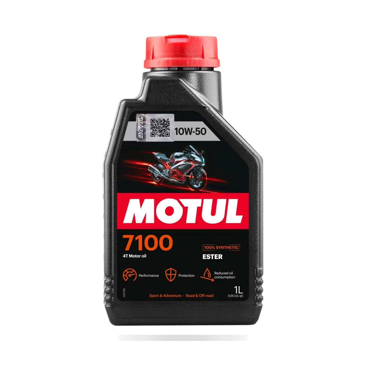 Motul 7100 Full Synthetic 4-Stroke Motor Oil 10W-50 1 Liter - Hilly's Garage product image