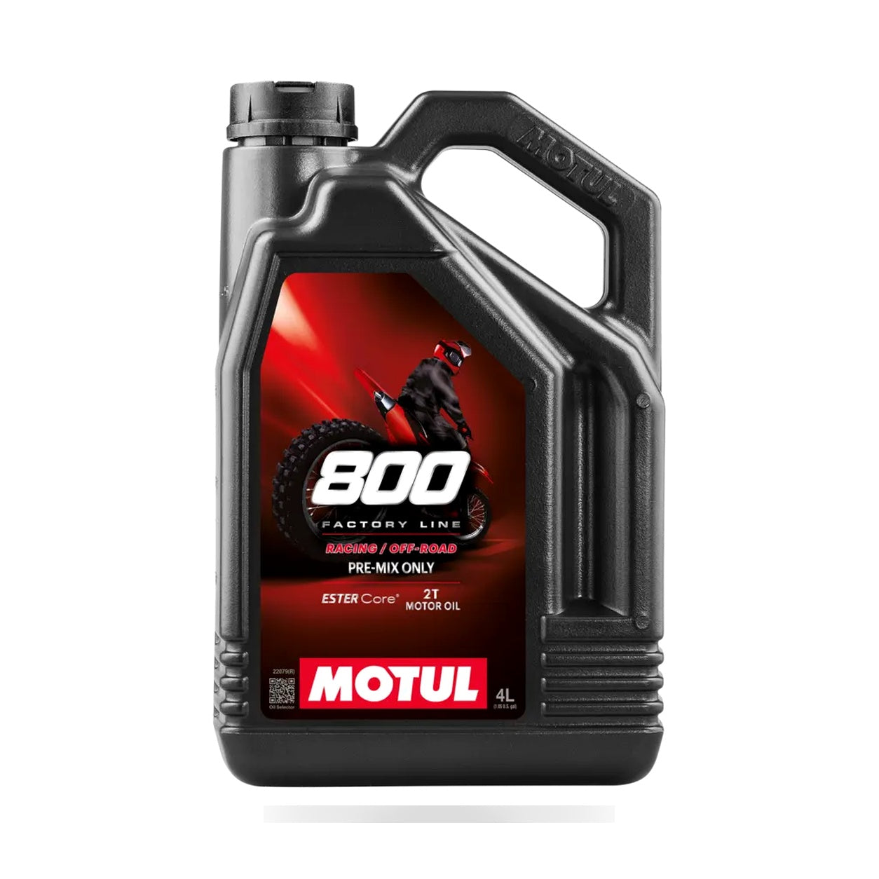 Motul 800 Ester Full Synthetic 2-Stroke Oil 4 Liter - Hilly's Garage white background 4L product image