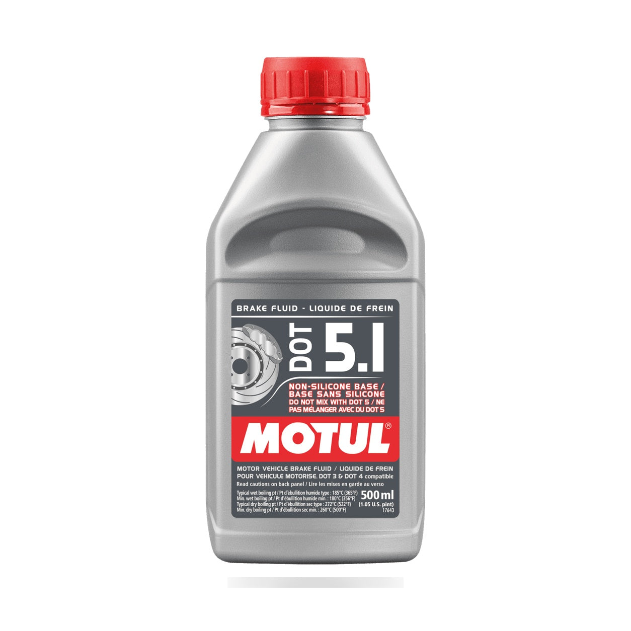 Motul Brake Fluid DOT 5.1 .5 Liter - Hilly's Garage product image