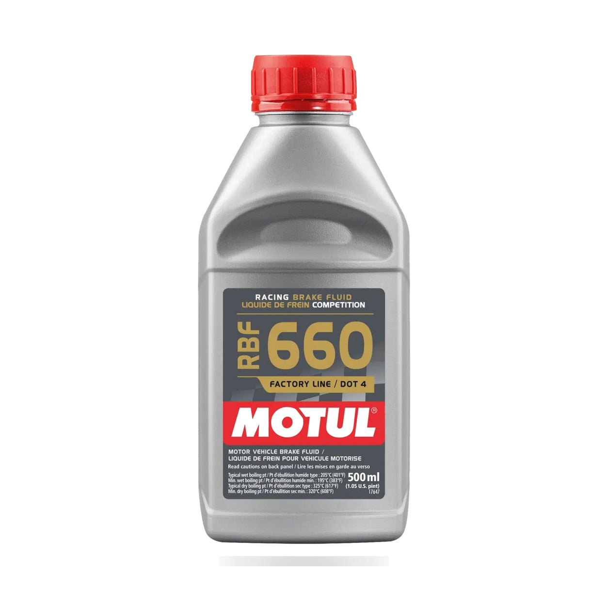 Motul RBF 660 Racing Brake Fluid DOT 4 .5 Liter - Hilly's Garage product image