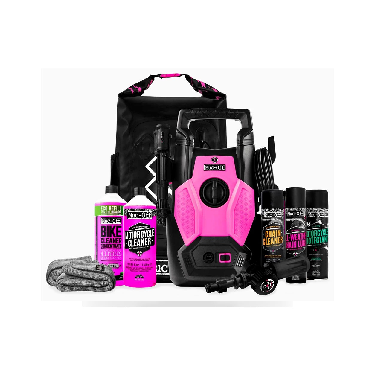 Muc-Off Motorcycle Pressure Washer Bundle - Hilly's Garage white background product image