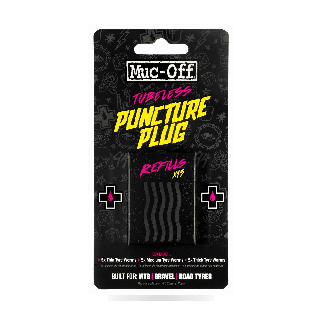 Muc-Off Puncture Plugs Refill Pack - Hilly's Garage white background product image