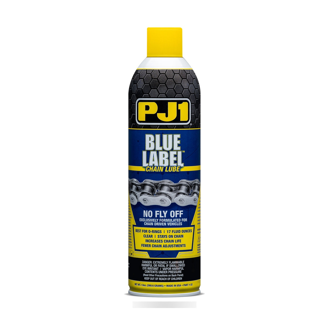 PJ1 Blue Label Chain Lube 13 oz. - Hilly's Garage white background product image