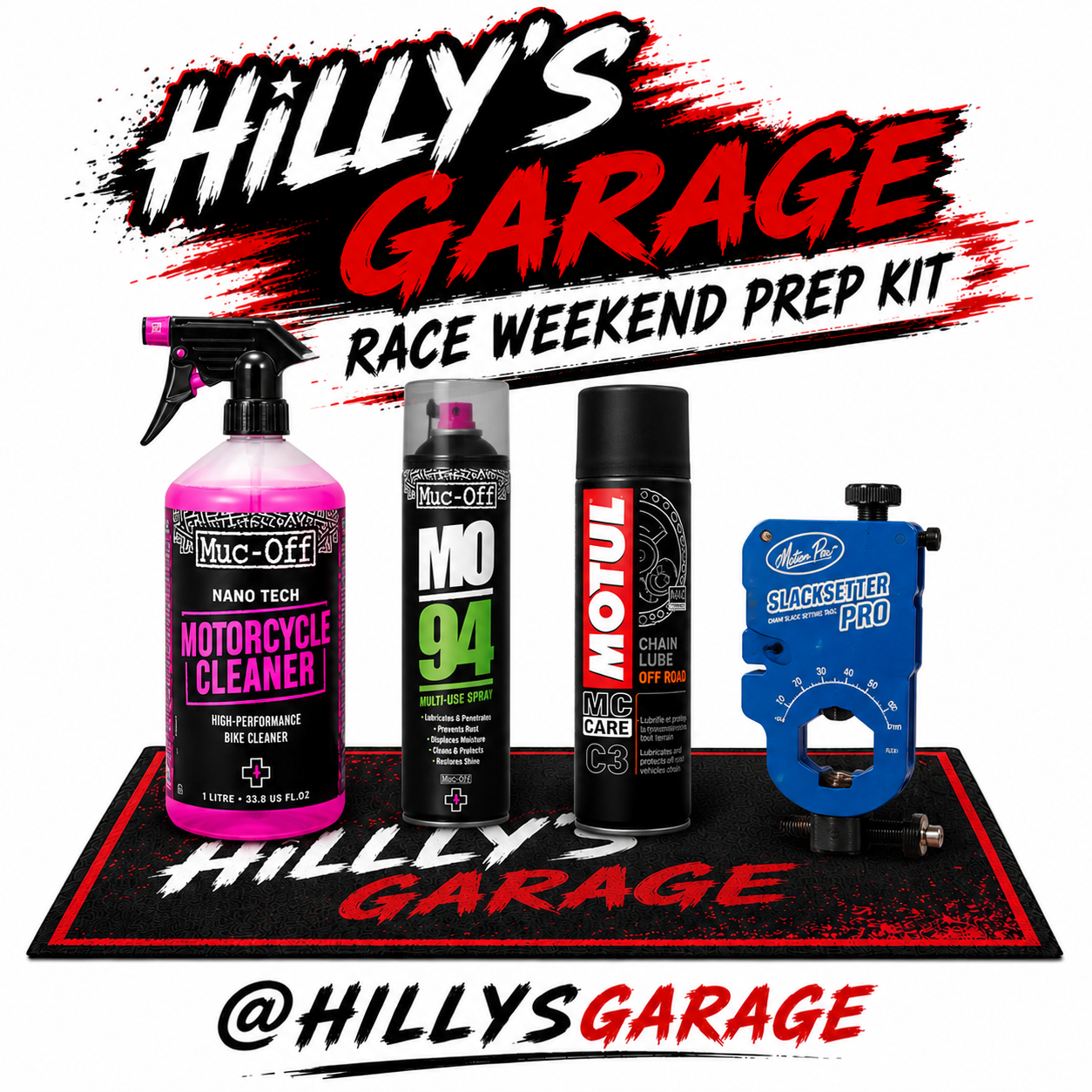 Hilly's Garage Race Weekend Prep Kit